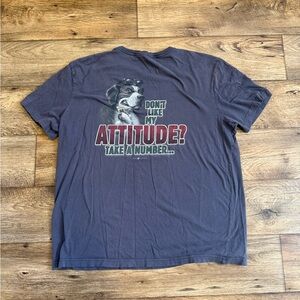 Vintage Big Dogs Faded Black Attitude Tee Shirt